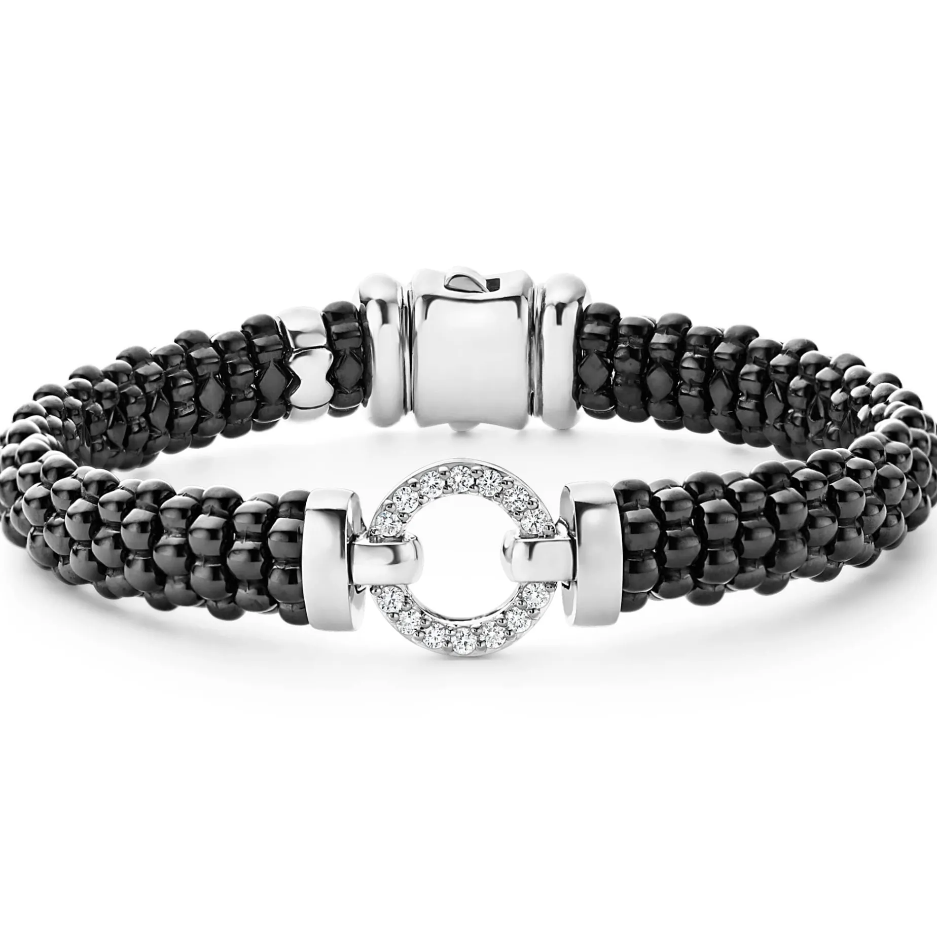 Ceramic Diamond Circle Bracelet | 9mm