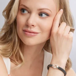 Ceramic Diamond Circle Bracelet | 9mm