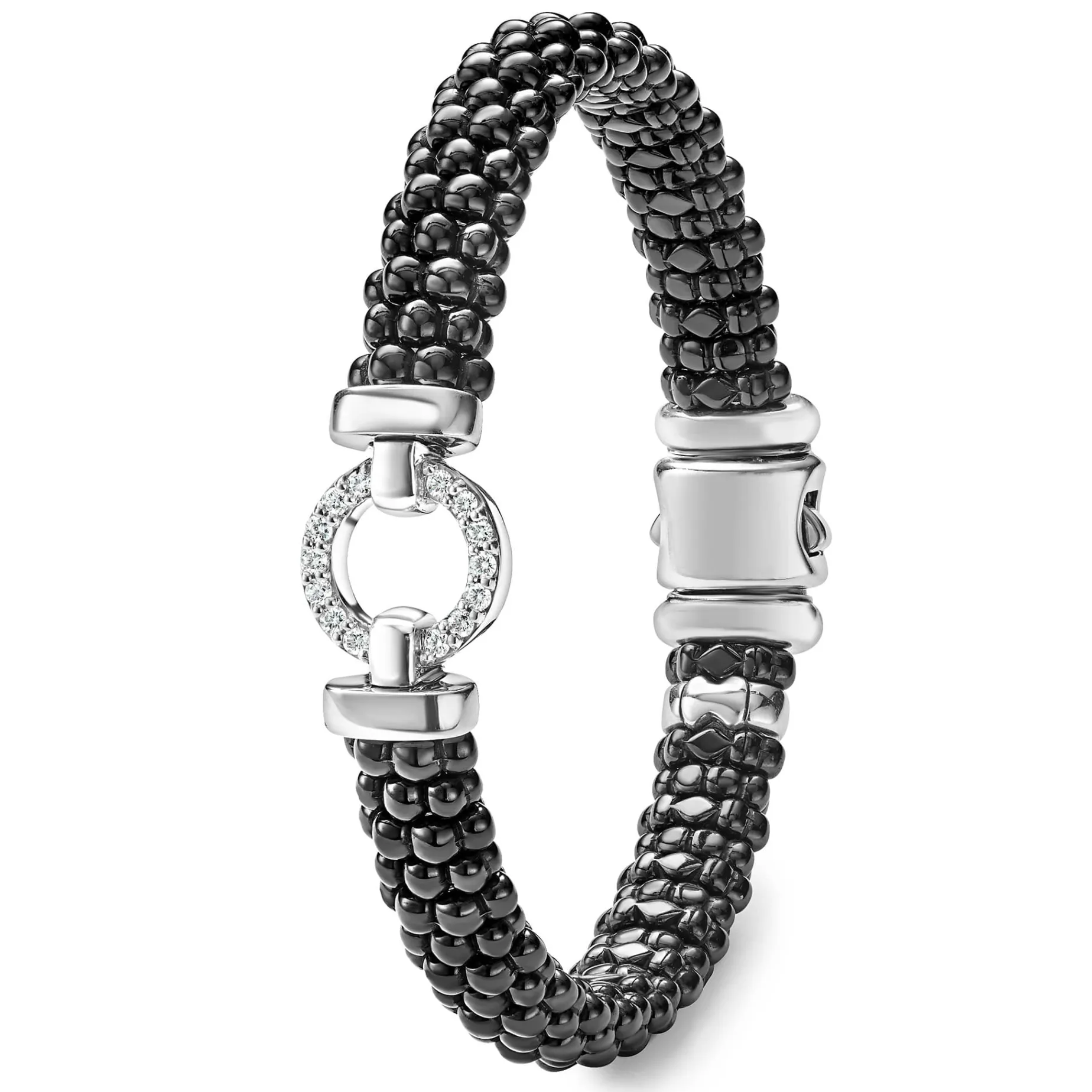 Ceramic Diamond Circle Bracelet | 9mm
