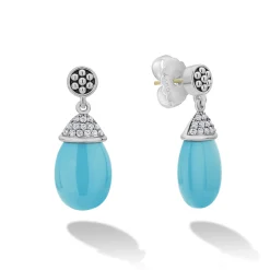 Ceramic Diamond Drop Earrings
