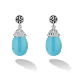 Ceramic Diamond Drop Earrings