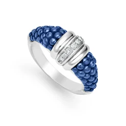 Ceramic Diamond Stacking Ring