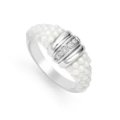Ceramic Diamond Stacking Ring