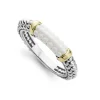 Ceramic Two-Tone Caviar Stacking Ring