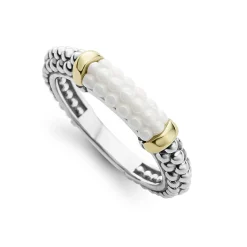 Ceramic Two-Tone Caviar Stacking Ring