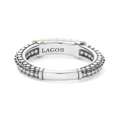 Ceramic Two-Tone Caviar Stacking Ring