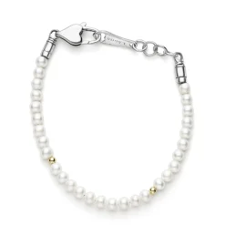 Childs First Gold Station Pearl Bracelet