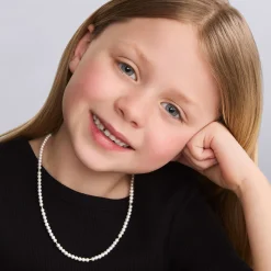 Childs First Gold Station Pearl Necklace