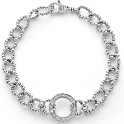 Circle Diamond Link Bracelet