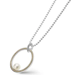 Circle Pearl Statement Necklace