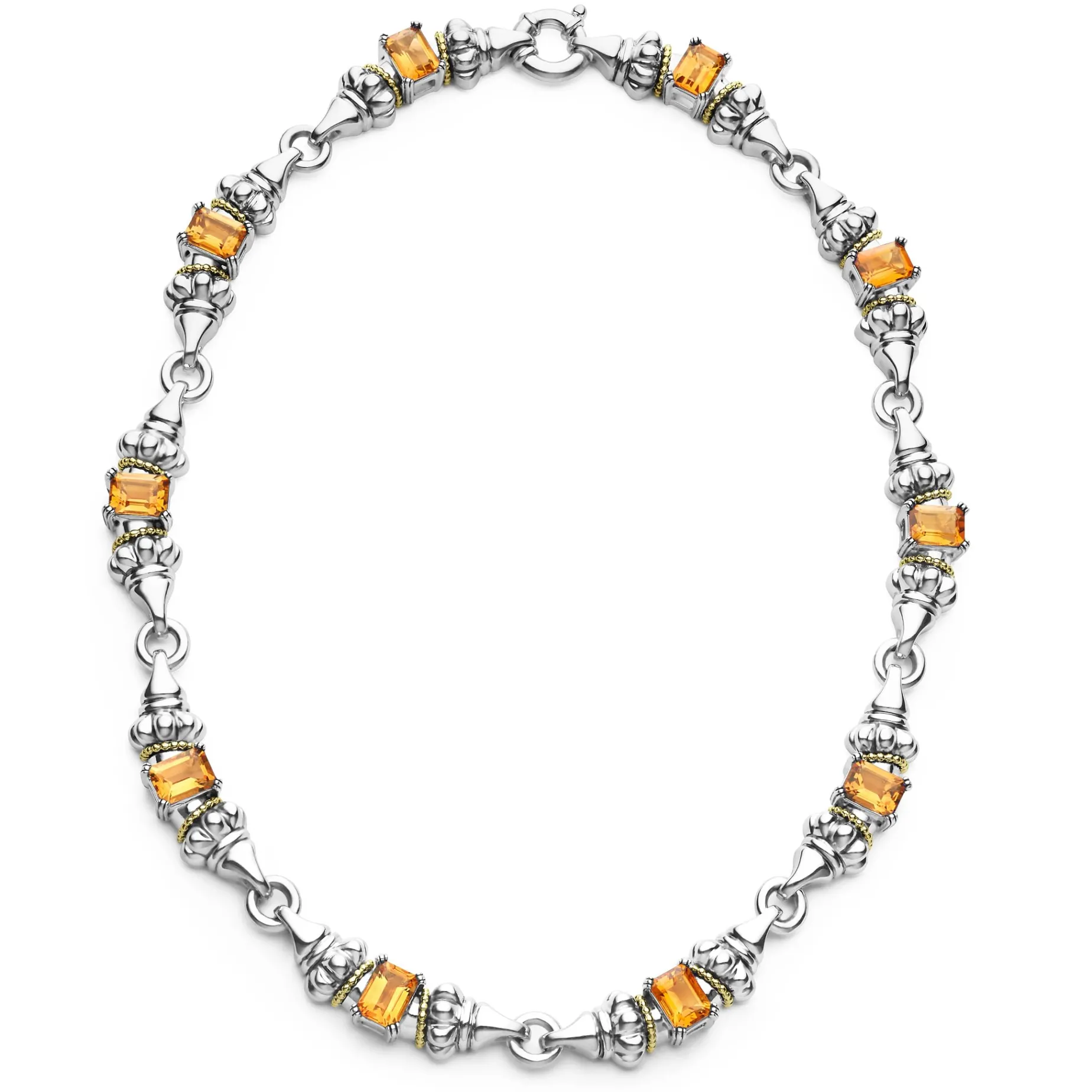 Citrine Caviar Beaded Necklace