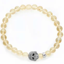 Citrine Skull Bracelet