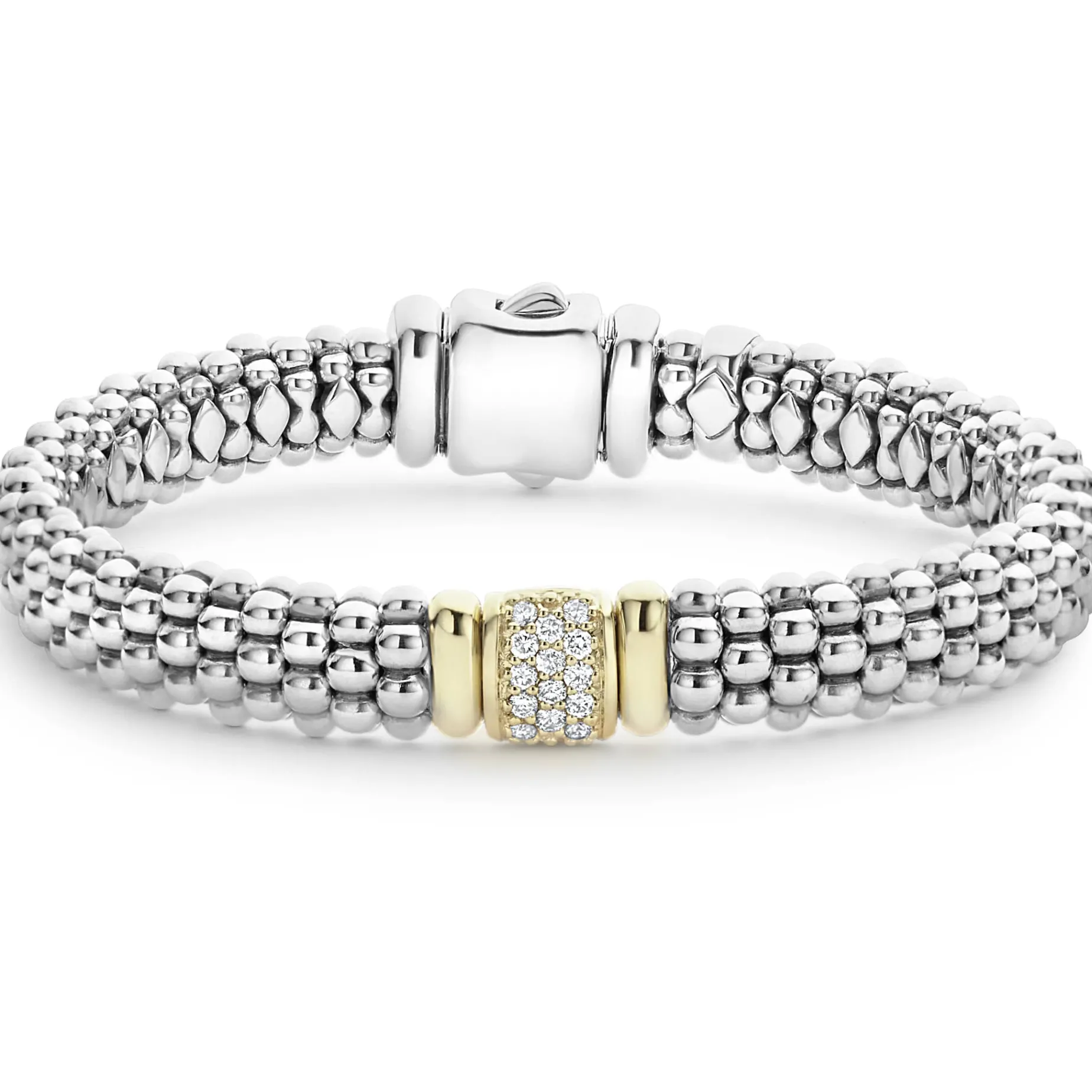 Diamond Caviar Bracelet | 9mm
