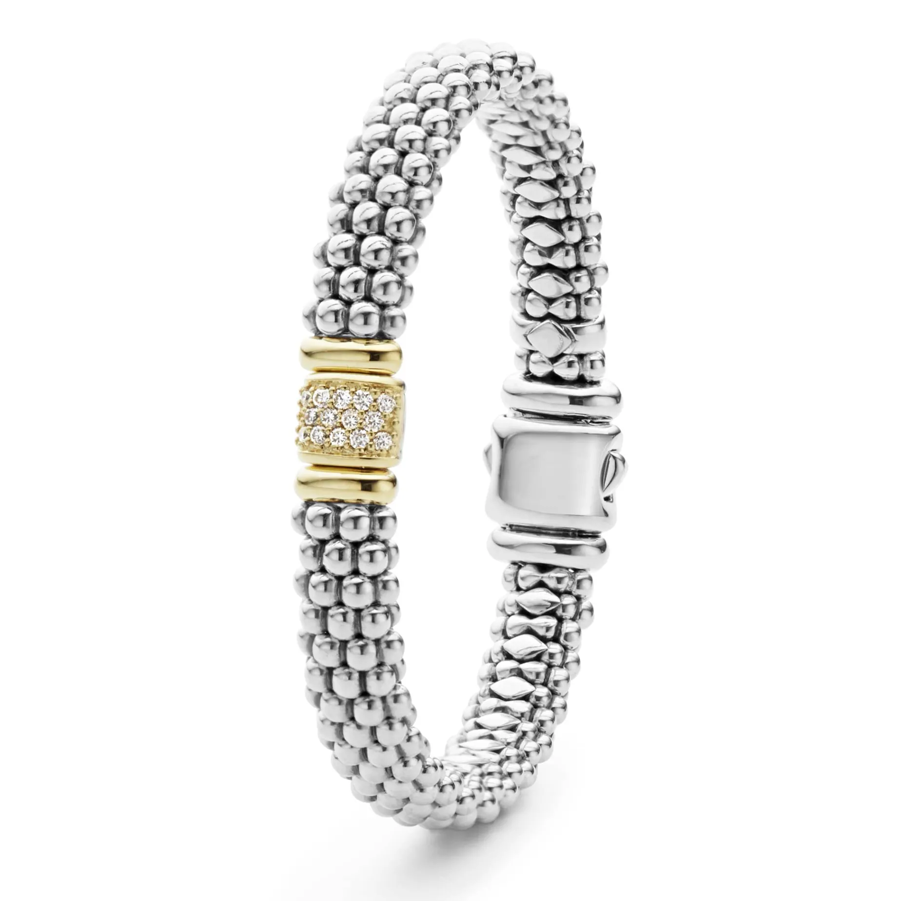 Diamond Caviar Bracelet | 9mm