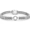 Diamond Circle Caviar Bracelet | 6mm