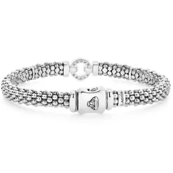 Diamond Circle Caviar Bracelet | 6mm