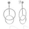 Double Circle Drop Earrings
