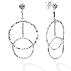 Double Circle Drop Earrings