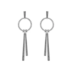 Double Station Linear Drop Earrings