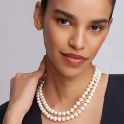 Double Strand Pearl Necklace