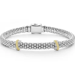 Double X Caviar Diamond Bracelet | 6mm