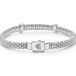 Double X Caviar Diamond Bracelet | 6mm