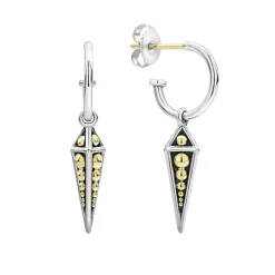 Drop Pyramid Hoop Earrings