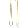 Extra Long Superfine Diamond Drop Earrings
