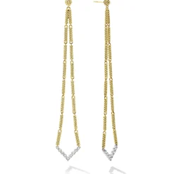 Extra Long Superfine Diamond Drop Earrings