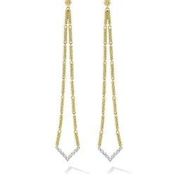 Extra Long Superfine Diamond Drop Earrings