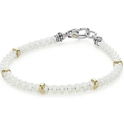 Five Gold Station Ceramic Bracelet | 5mm