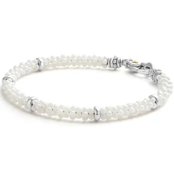 Five Silver Station Ceramic Bracelet | 5mm