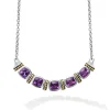 Five Station Amethyst Necklace