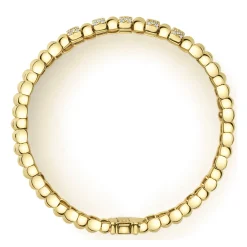 Five Station 18K Gold Diamond Bracelet | 20mm