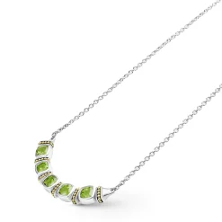 Five Station Peridot Necklace