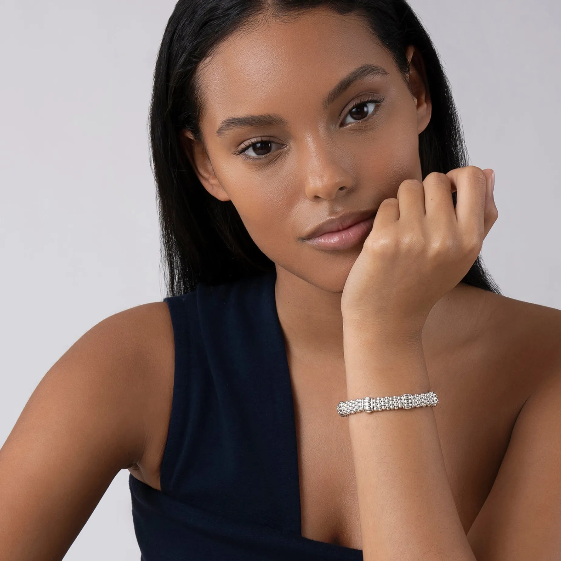 Fluted Beaded Bracelet | 9mm