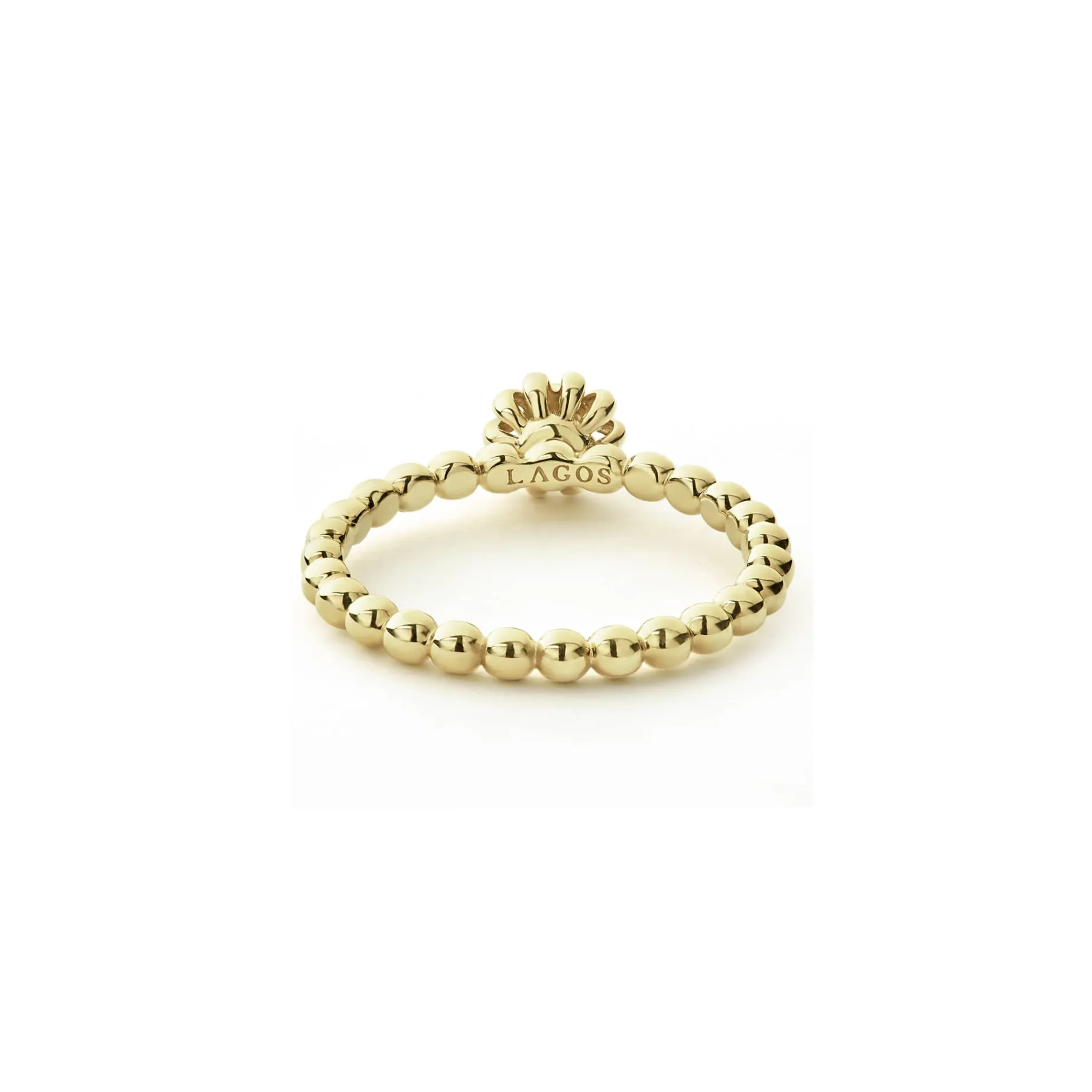 Fluted Flower Diamond Ring