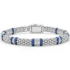 Four Station Diamond Caviar Bracelet | 6mm