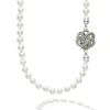 Four Station Love Knot Pearl Necklace