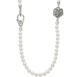 Four Station Love Knot Pearl Necklace