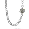Four Station Two-Tone Love Knot Necklace