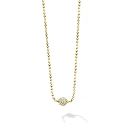 Gold Diamond Sphere Necklace