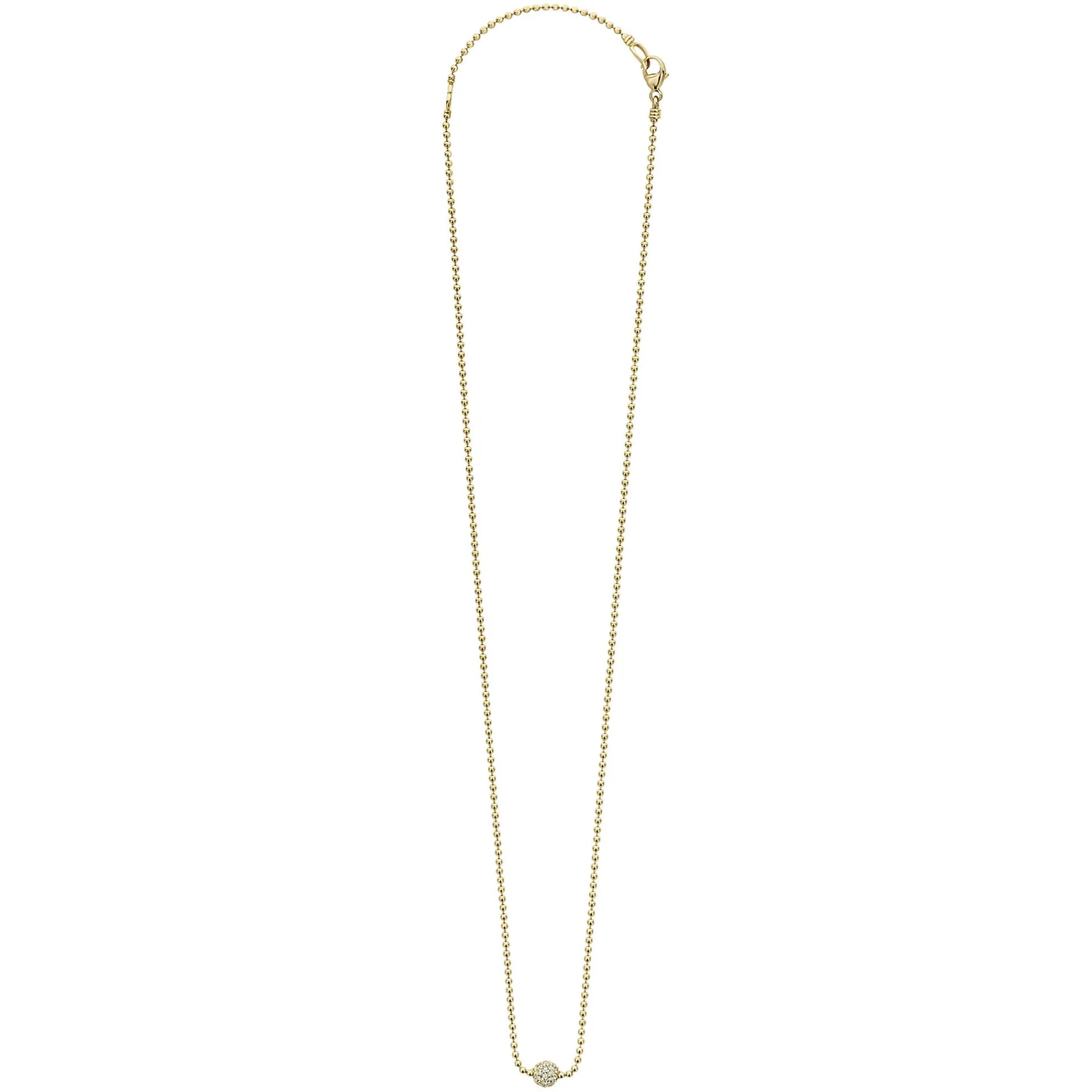Gold Diamond Sphere Necklace