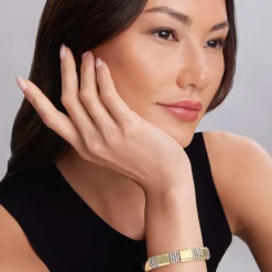 Gold Station Caviar Bracelet | 12mm