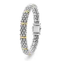 Gold Station Caviar Bracelet | 9mm