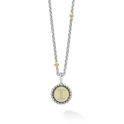 I Initial Diamond Charm Necklace