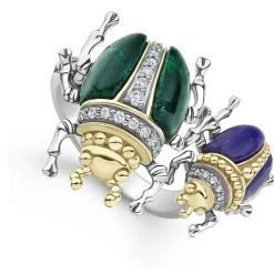 Jade Double Beetle Diamond Ring