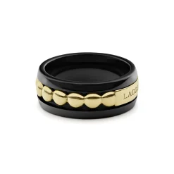 18K Gold and Black Ceramic Ring