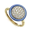 18K Gold and Ceramic Diamond Ring