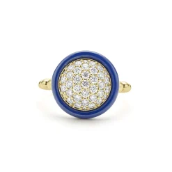 18K Gold and Ceramic Diamond Ring
